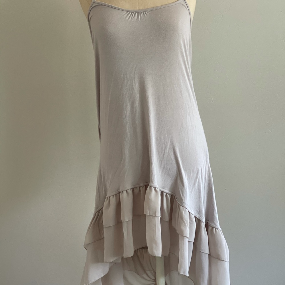 Grace and lace taupe slip with ruffles